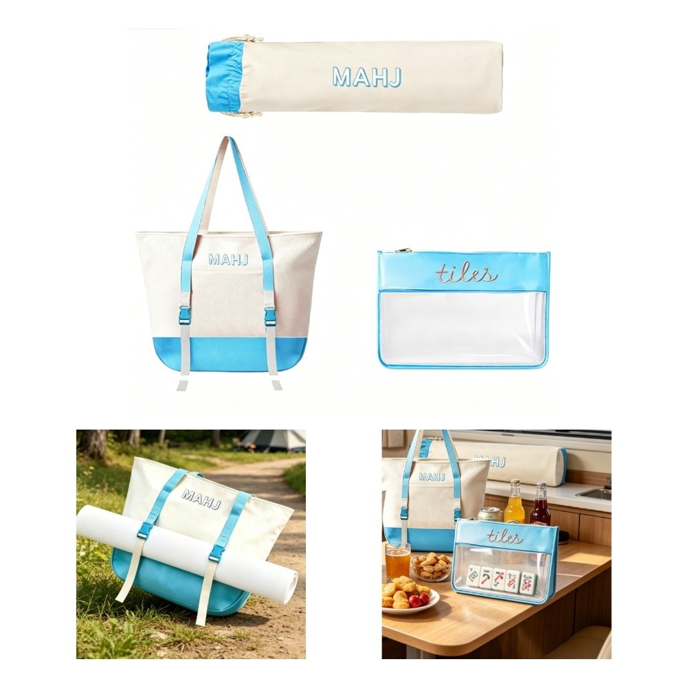 Tile Bag Drawstring - for mahjong Accessories Bag Set Canvas