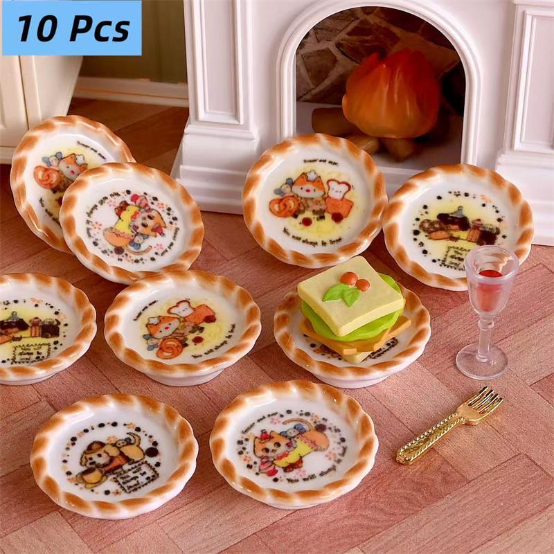 Miniature Terrain Set - 10Pcs/set Dollhouse Miniature Puppy Dog Print