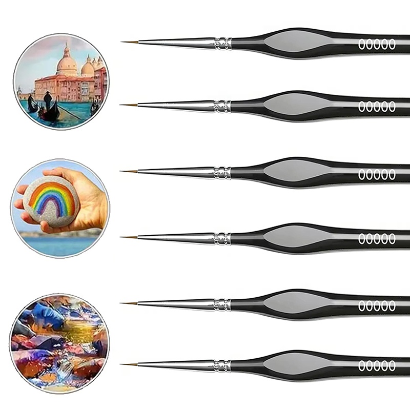 Miniature Painting Set - 3-6 Pcs Detail Paint Brushes Set