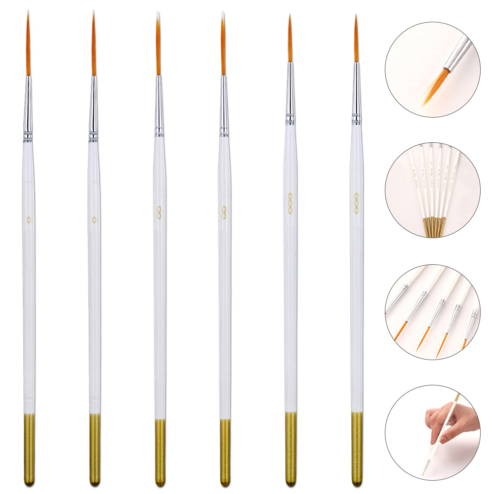 Miniature Painting Set - 6pcs/set Script Paint Brushes Painting Fine
