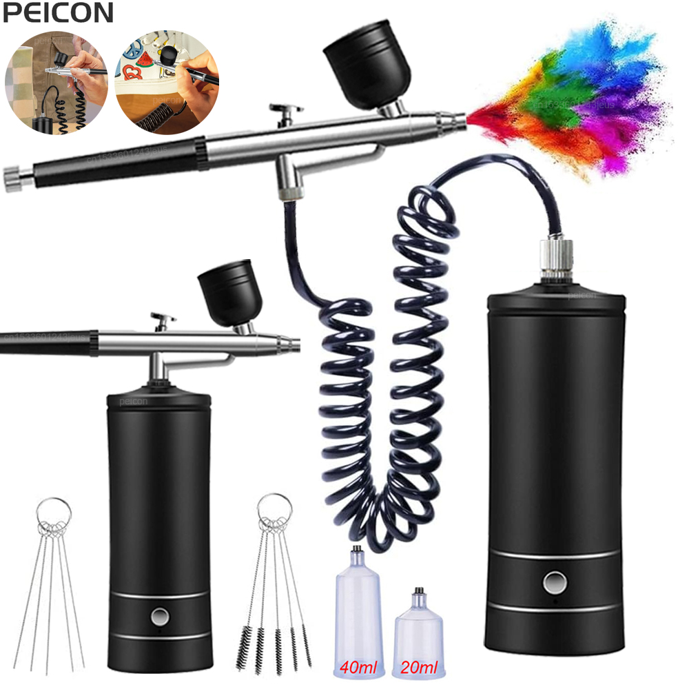 Miniature Painting Set - Airbrush with Compressor Portable Airbrush Paint