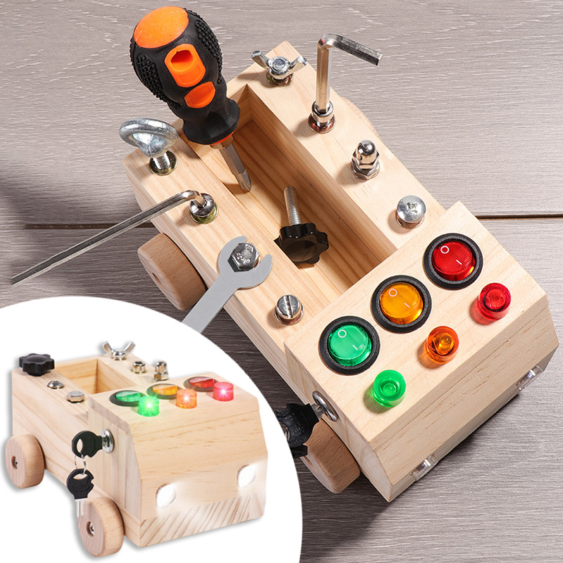 Board Game For 6 Years Old - Wooden Montessori Busy Board Sensory Toys