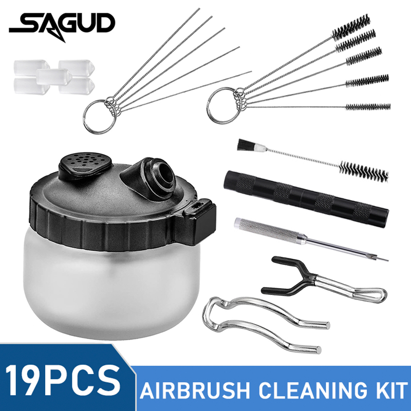 Miniature Painting Set - SAGUD 19PCS Airbrush Cleaning Kit Spray