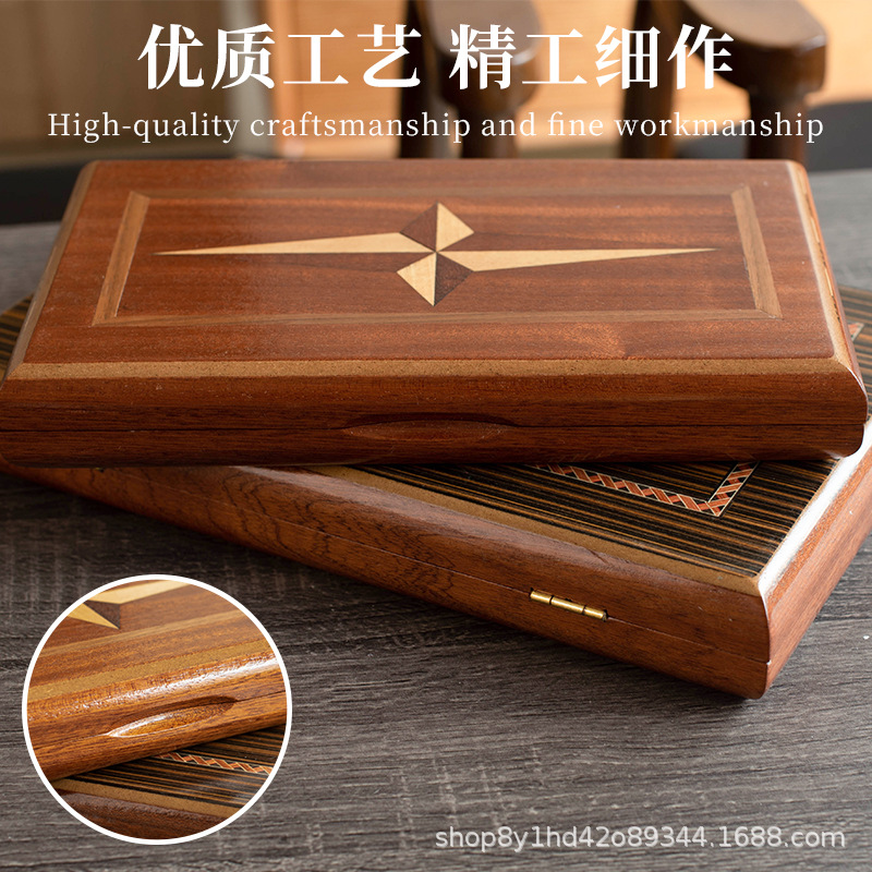 Solid wood backgammon, made of - Board Game Vantage recension och pris