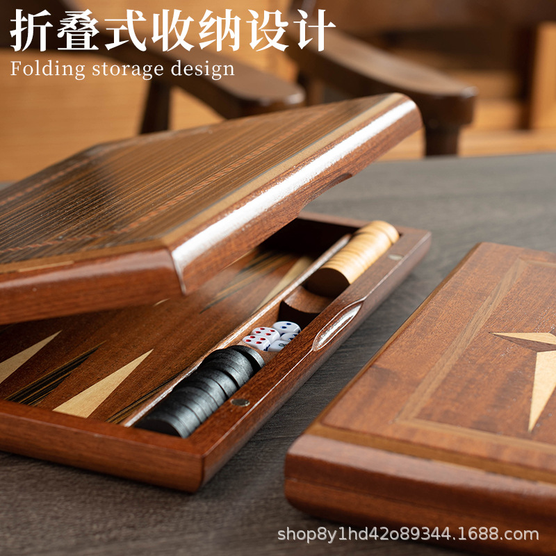 Solid wood backgammon, made of - Board Game Vantage recension och pris
