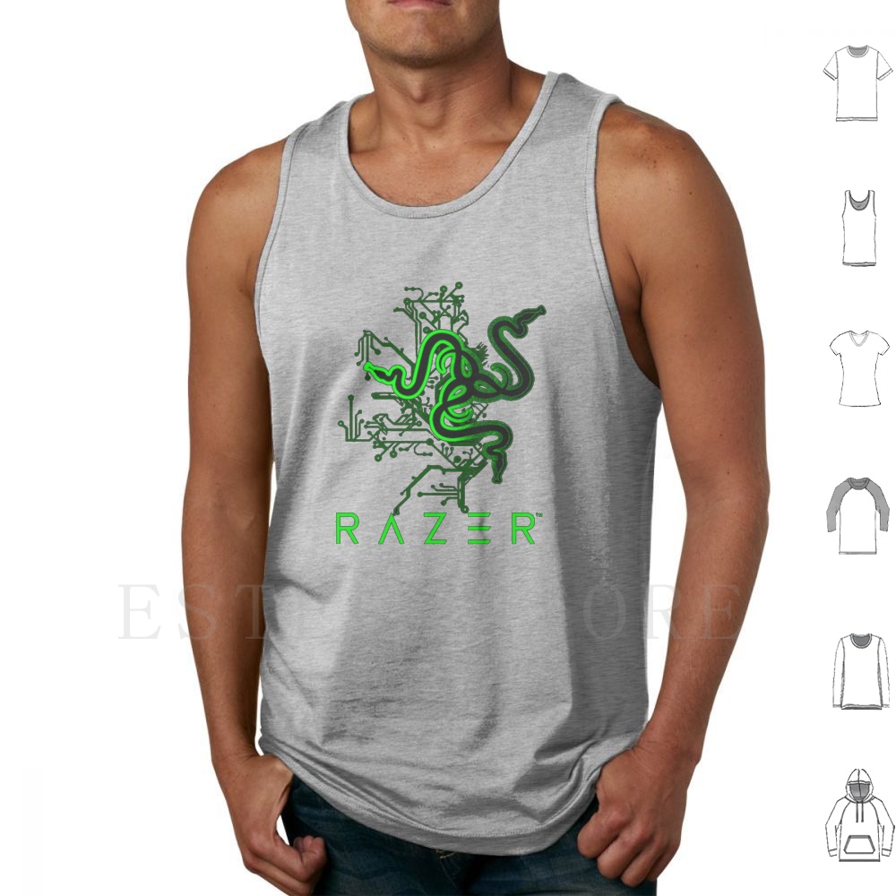 Razer Circuit Black Tank Tops  - Board Game Print recension och pris