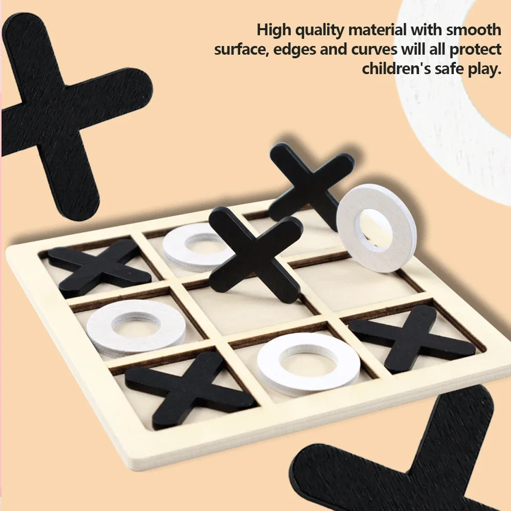 Wooden XO Tic Tac Toe Game Min - Board Game For 6 Years Old recension och pris