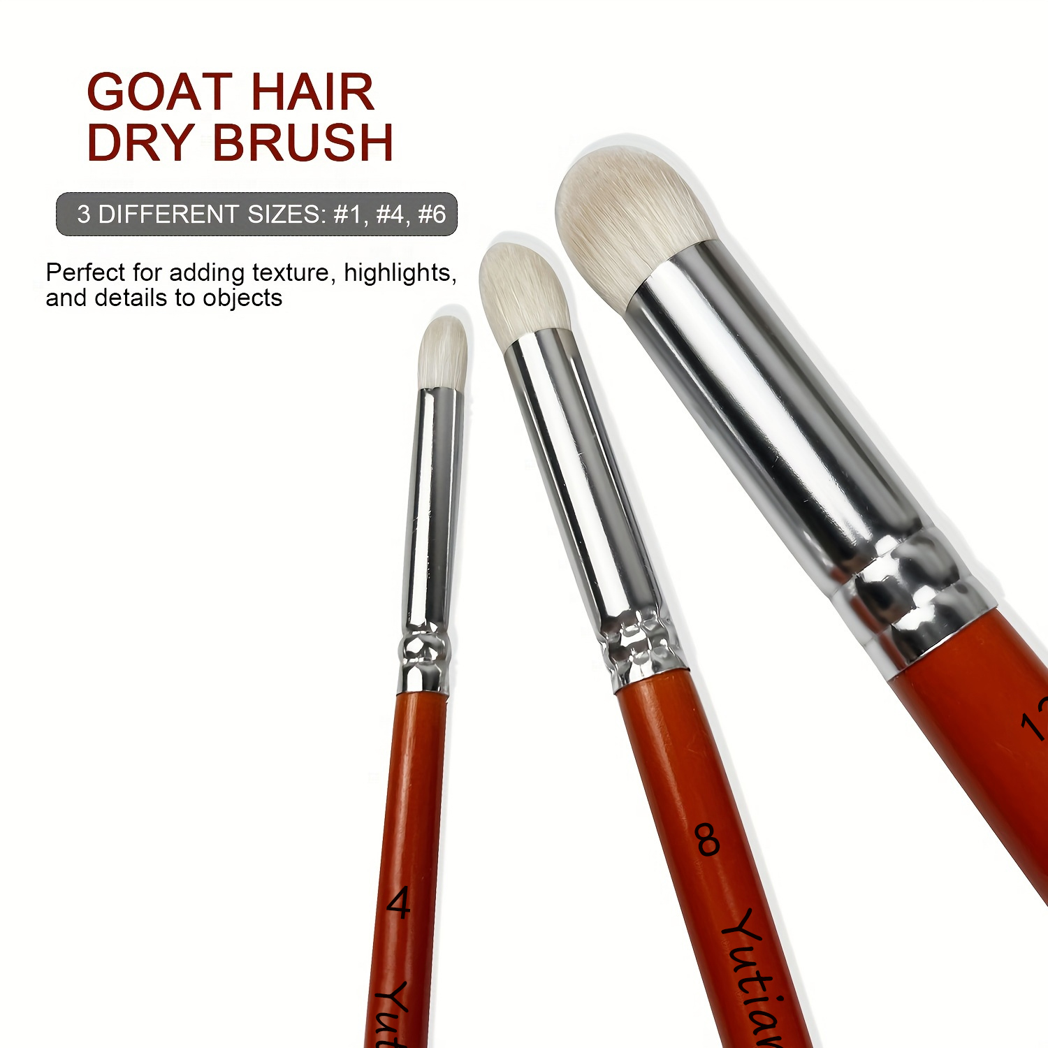 3Pcs Miniature Dry Brush Set-T - Miniature Painting Set recension och pris