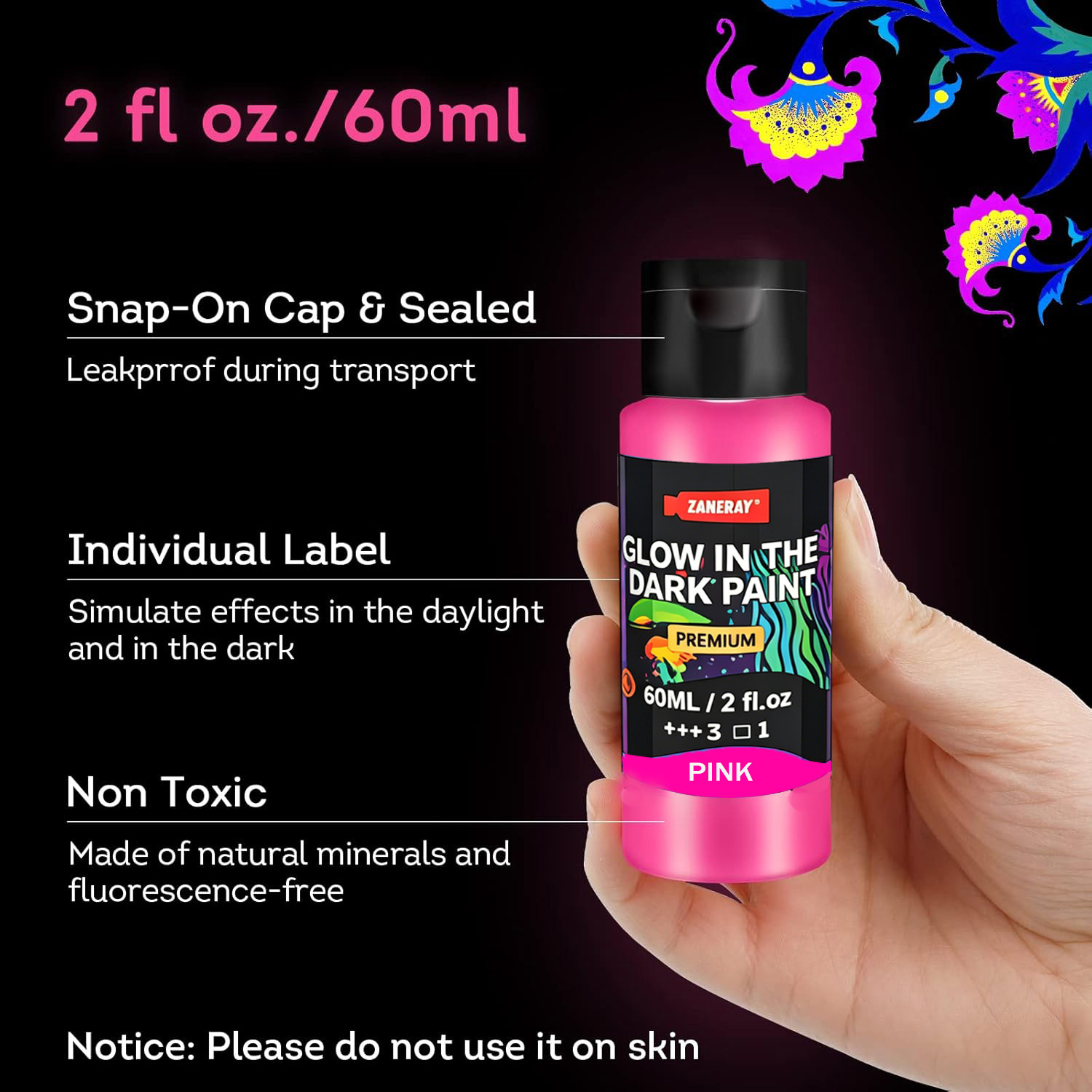10 Colors 60ml Glow in Dark Ac - Miniature Painting Set recension och pris