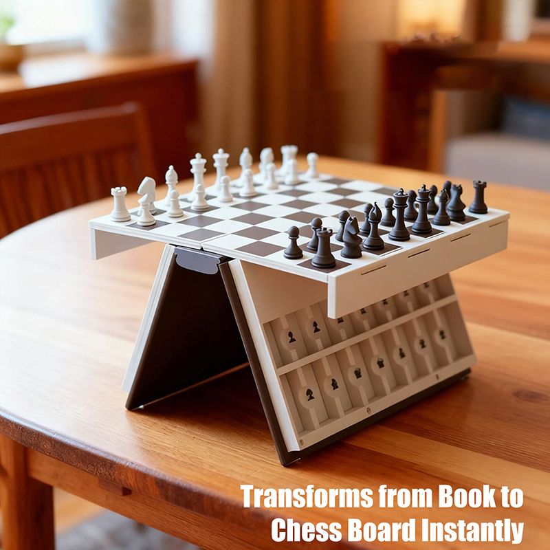 Chess Set 3D Printed Book Fold - Board Game Print recension och pris