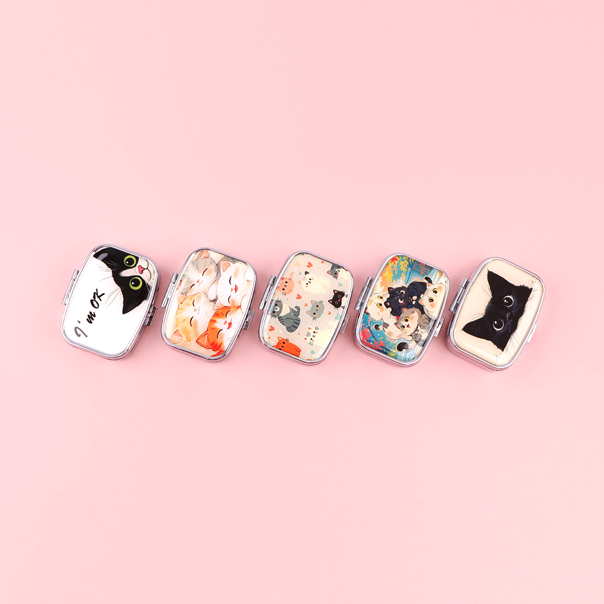 Black Cat Pill Boxes Cartoon A - Token Tray Organizer recension och pris