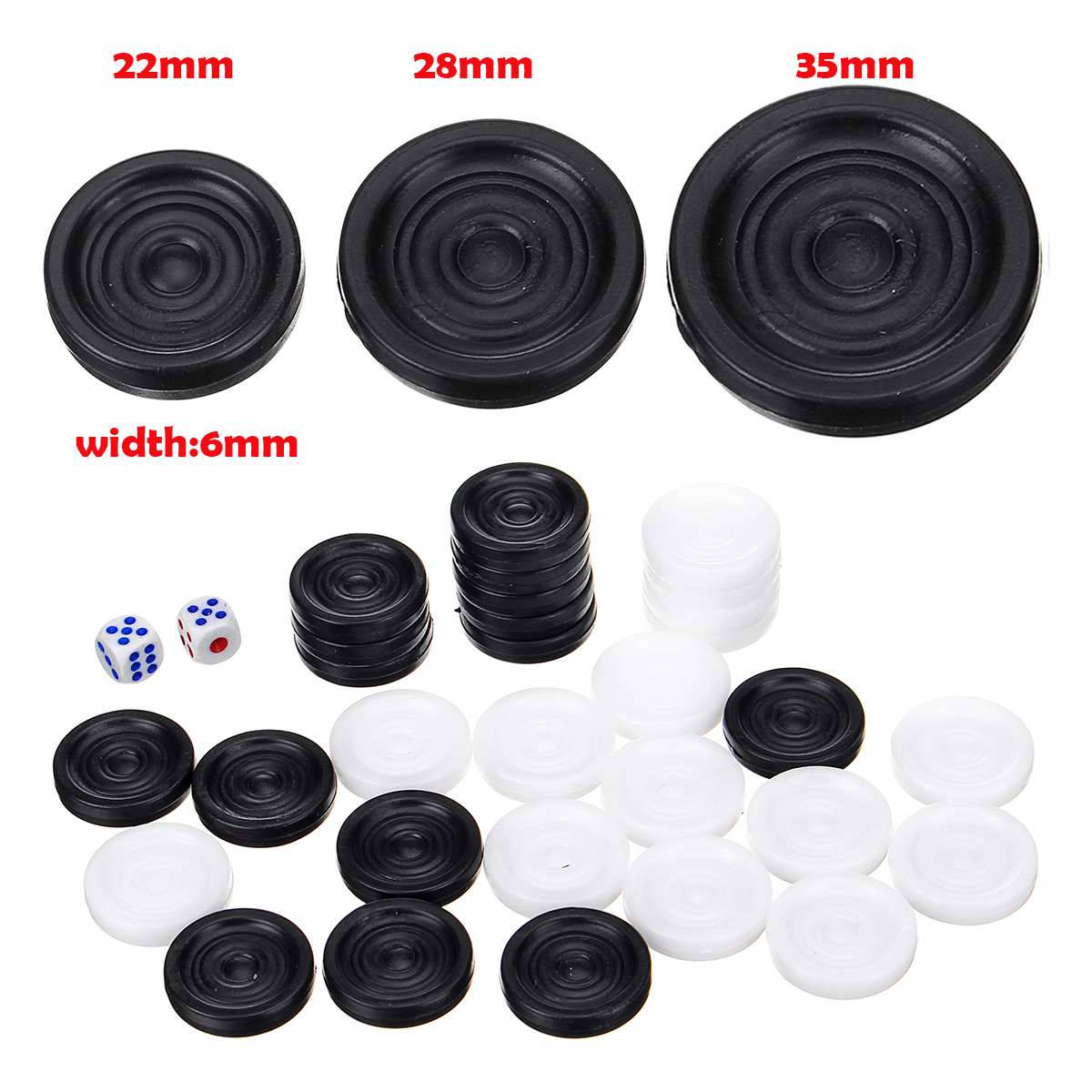 32 PCS Backgammon Chess Piece  - Board Game Vantage recension och pris