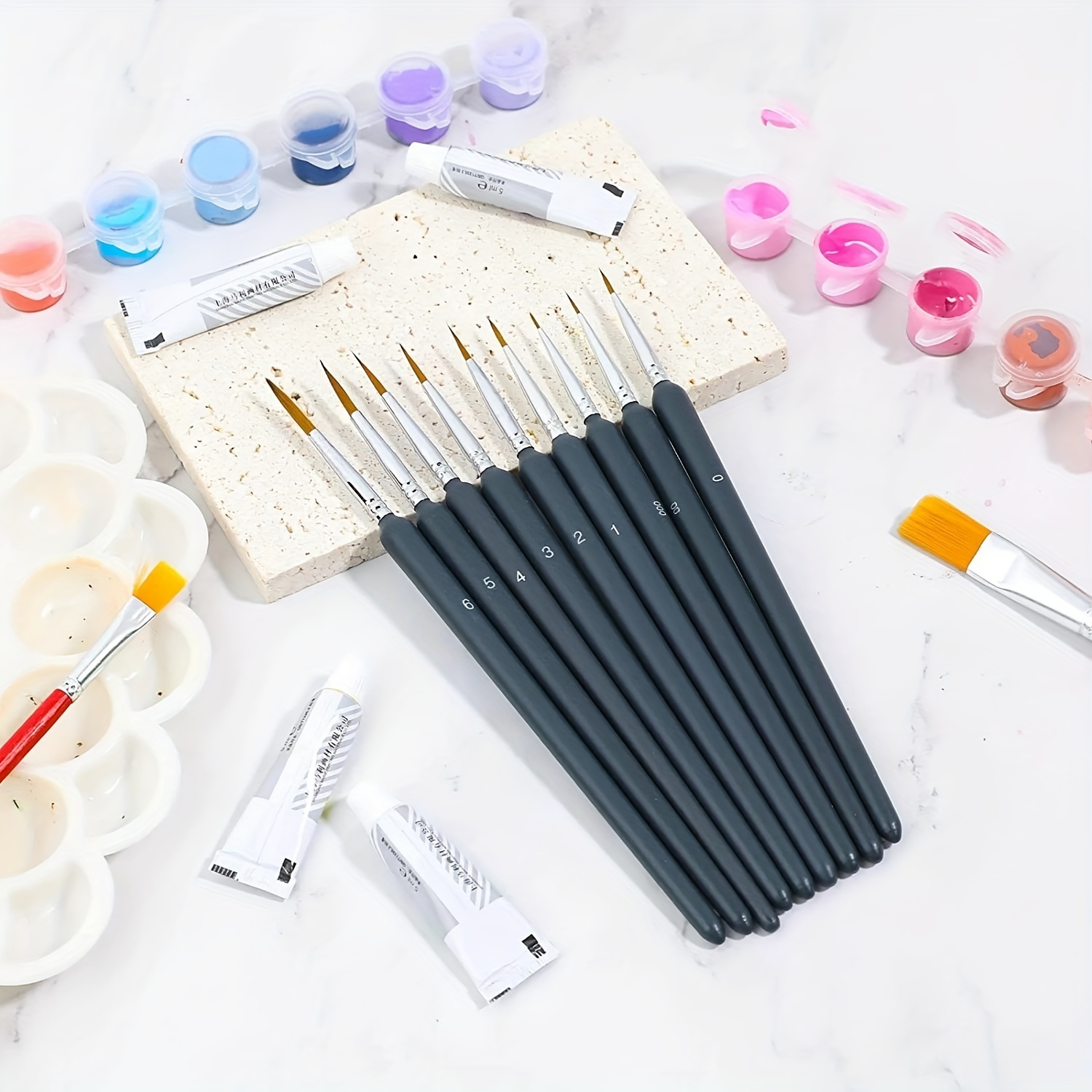 11/22pcs Miniature Paint Brush - Miniature Painting Set recension och pris