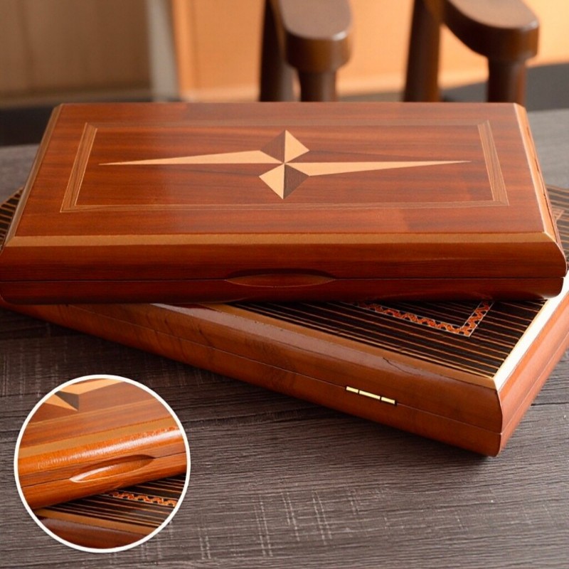 Solid Wood Backgammon 11-19 In - Board Game Vantage recension och pris