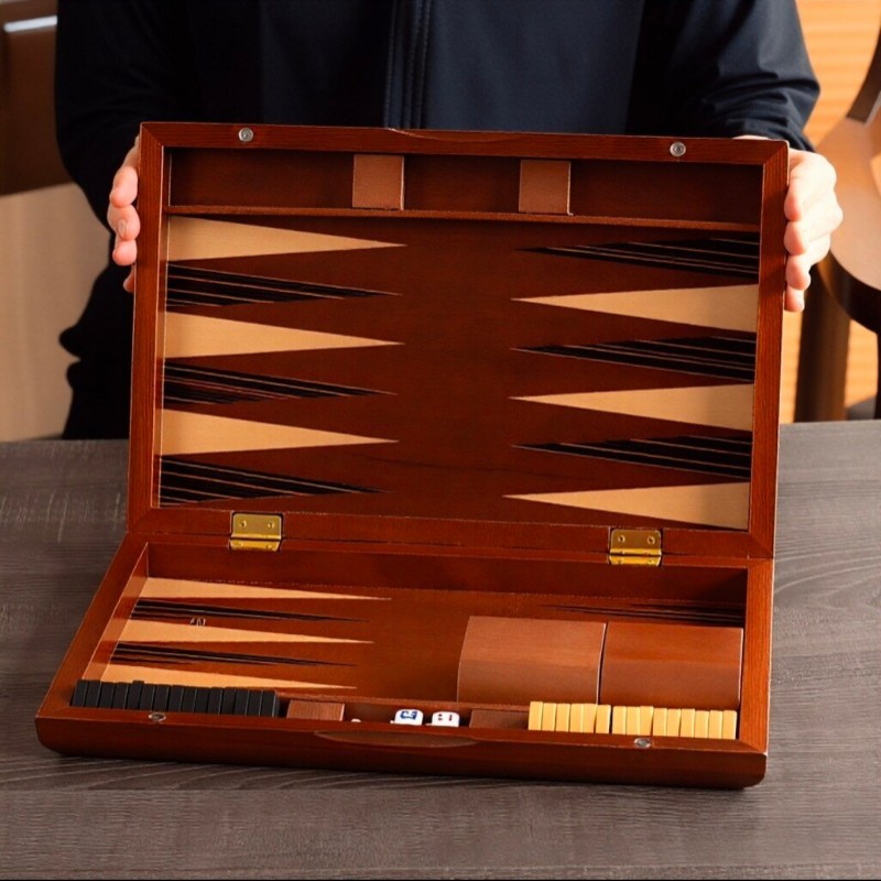 Solid Wood Backgammon 11-19 In - Board Game Vantage recension och pris