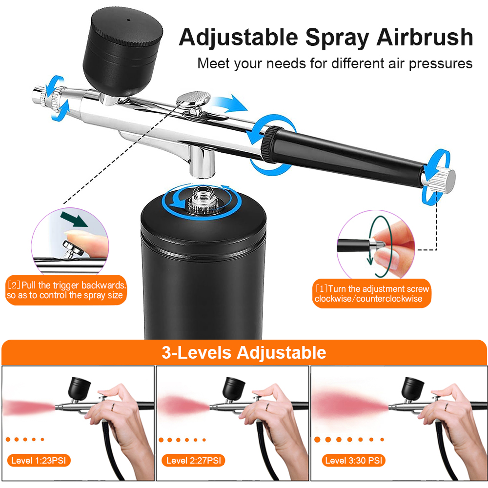 Airbrush with Compressor Porta - Miniature Painting Set recension och pris