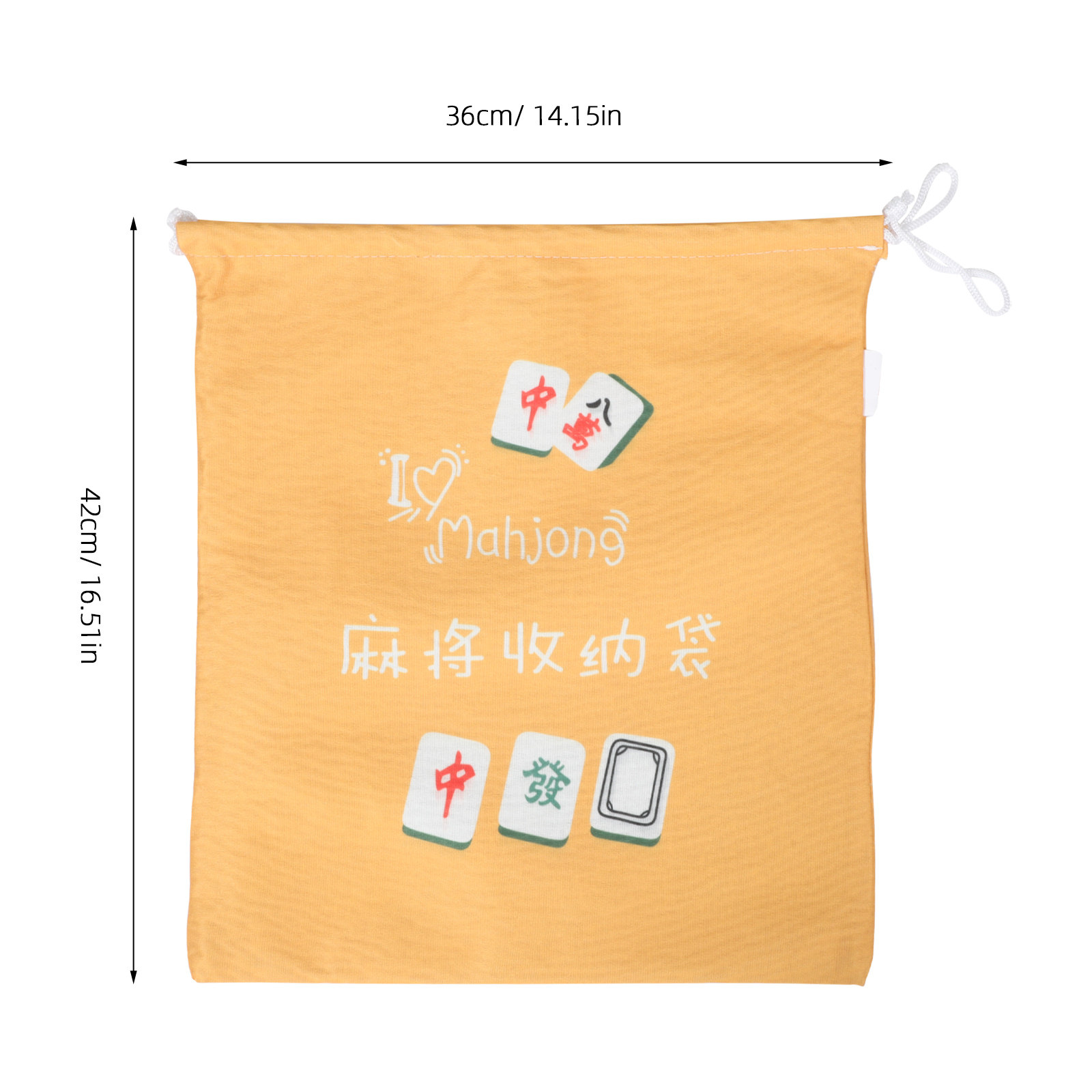 Large Fabric Mahjong Storage P - Tile Bag Drawstring recension och pris