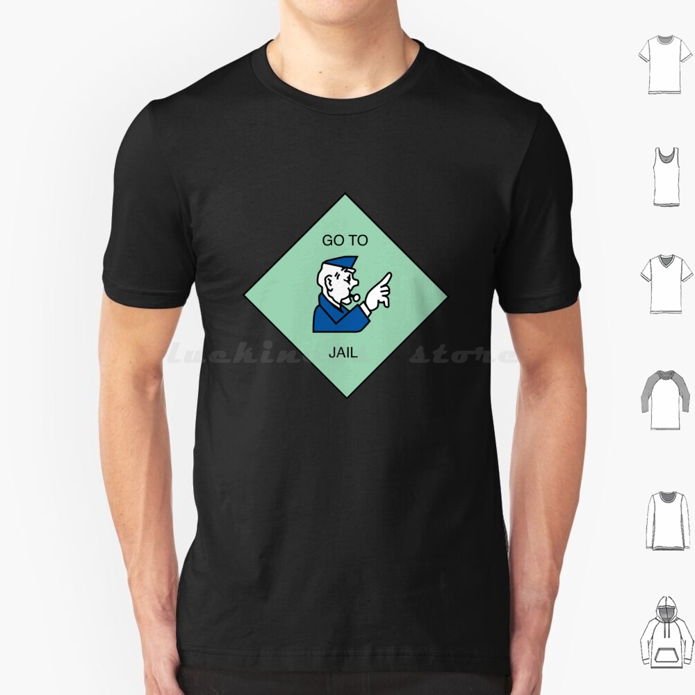 Go To Jail-T Shirt Cotton Men  - Board Game Print recension och pris