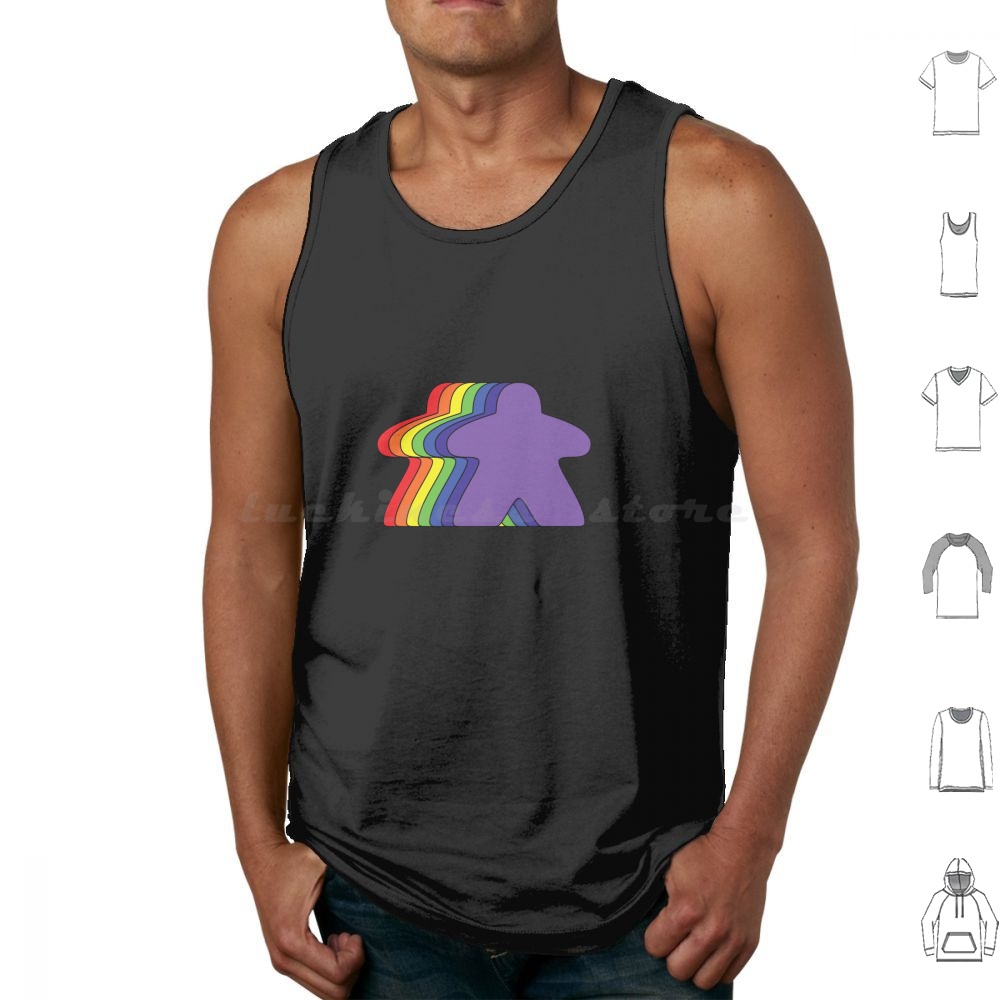 Rainbow Meeples Tank Tops Prin - Board Game Geek recension och pris