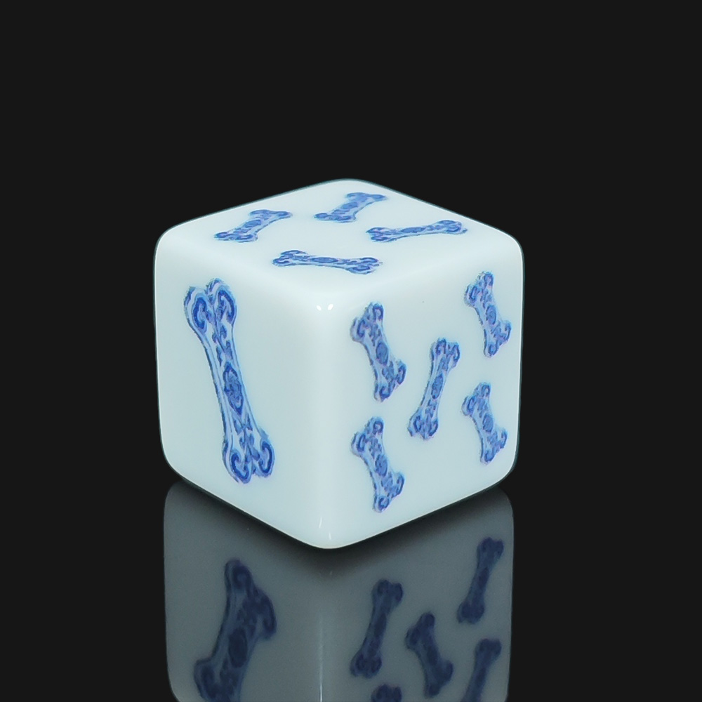 12Pcs 16MM Blue Floral Skull A - Board Game Print recension och pris