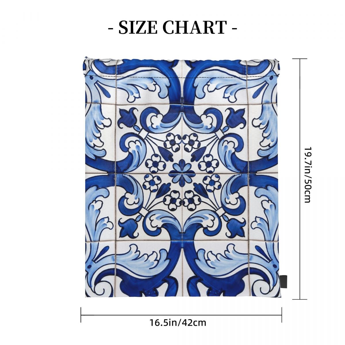 Antique Classic Lisbon Blue Az - Tile Bag Drawstring recension och pris