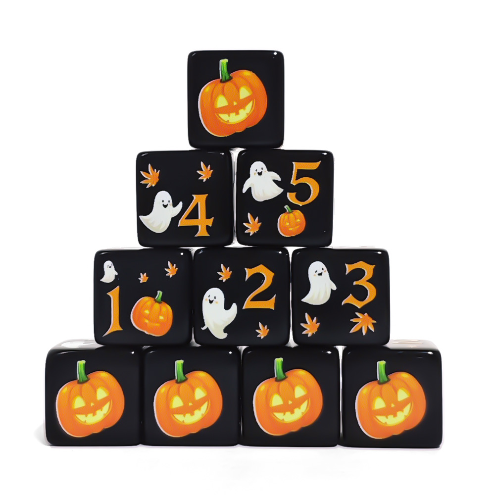 12Pcs 16MM Black Acrylic D6 Di - Board Game Print recension och pris