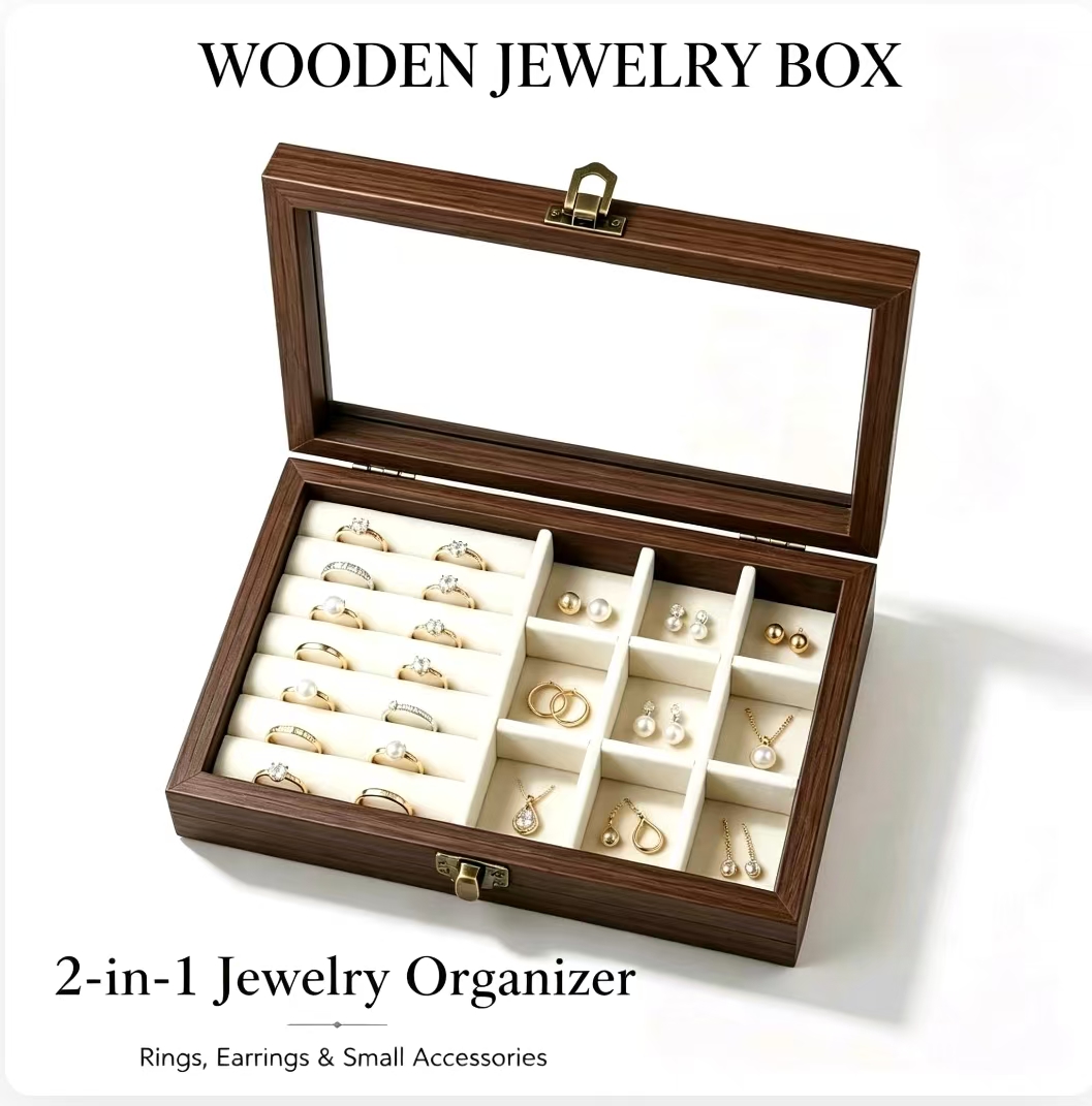 Bedroom Desktop Walnut Pattern - Token Tray Organizer recension och pris