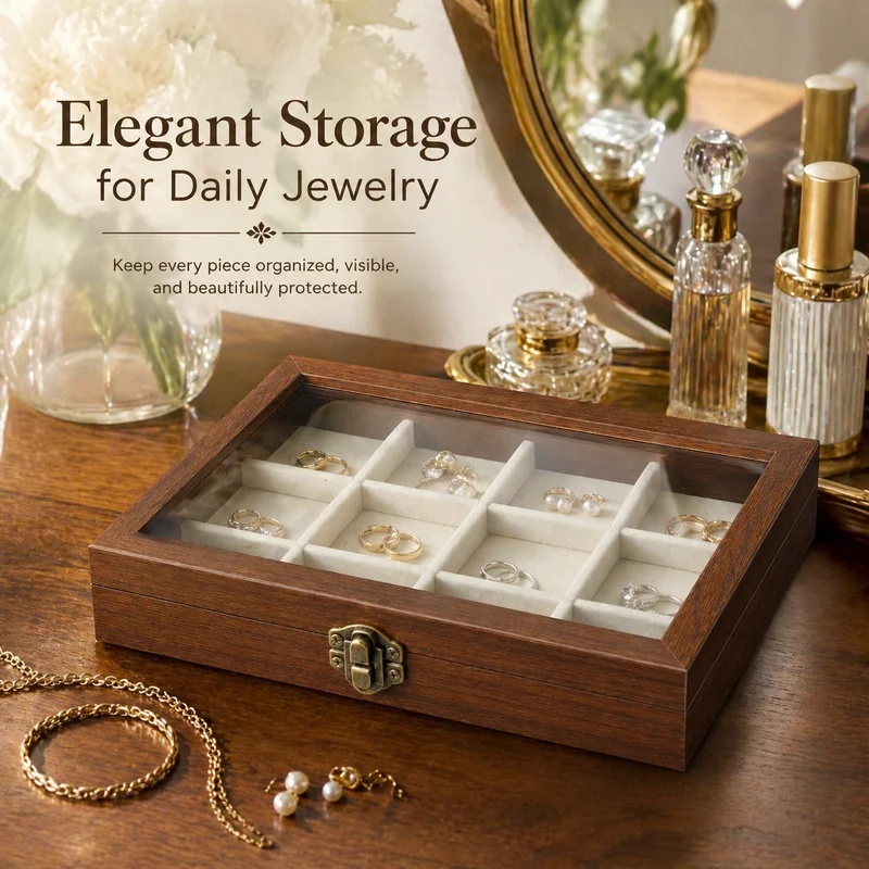 Bedroom Desktop Walnut Pattern - Token Tray Organizer recension och pris
