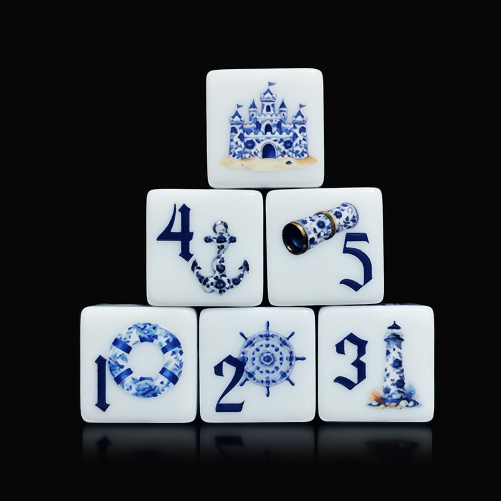 12Pcs Blue Nautical 16MM Print - Board Game Print recension och pris
