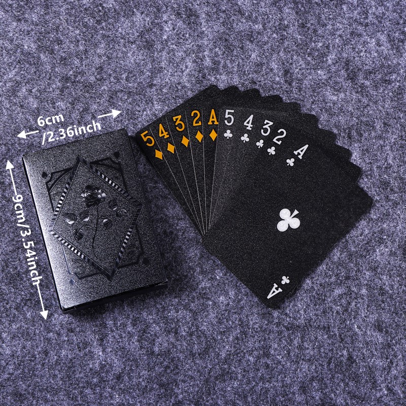 Color Black Gold Playing Card  - Board Game Pdf recension och pris