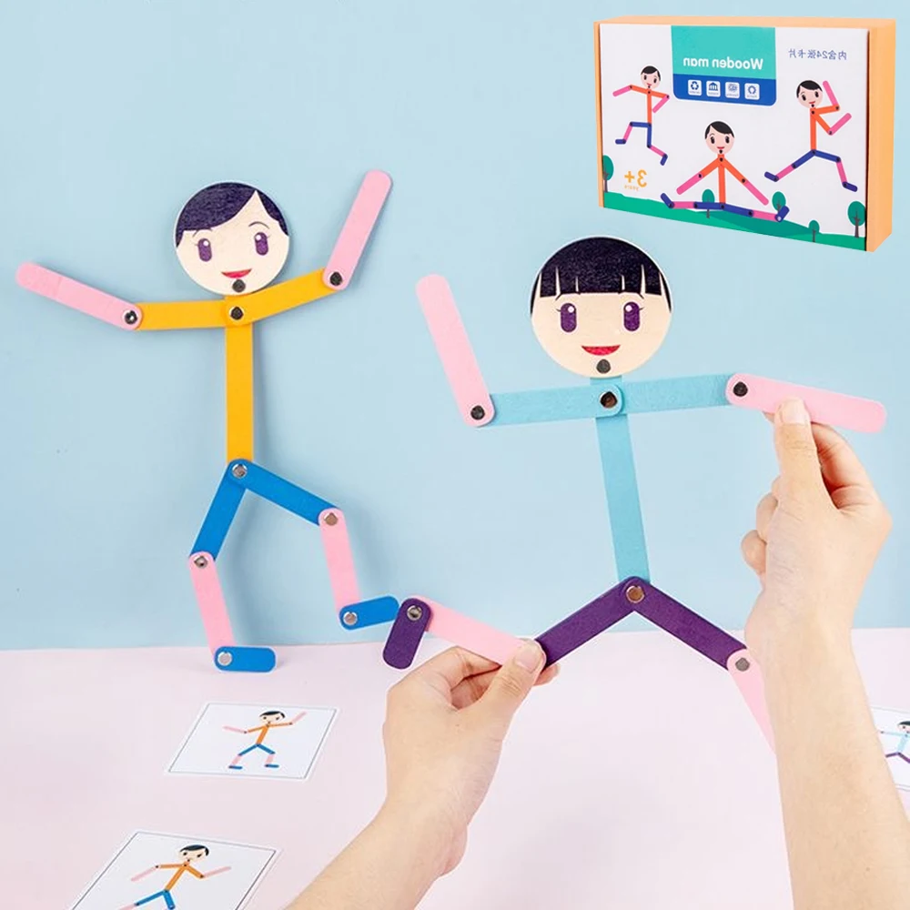 Sport Wooden Man Material DIY  - Board Game For 6 Years Old recension och pris